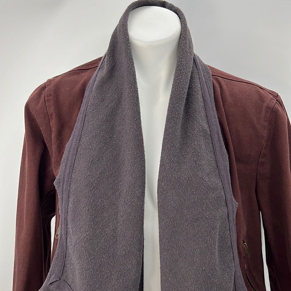 BKE large brown denim open jacket